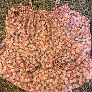 Copper key floral top